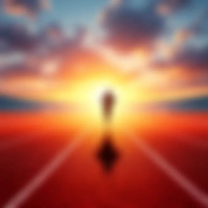 Single Runner in Race A lone runner on a track symbolizing the only viable candidate in the political race.