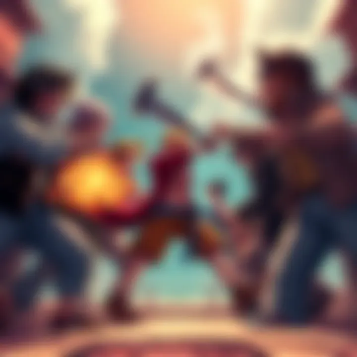 Smoker battles against Franky, Robin, Brook, Nami, Chopper, and Ussop in Logue Town.