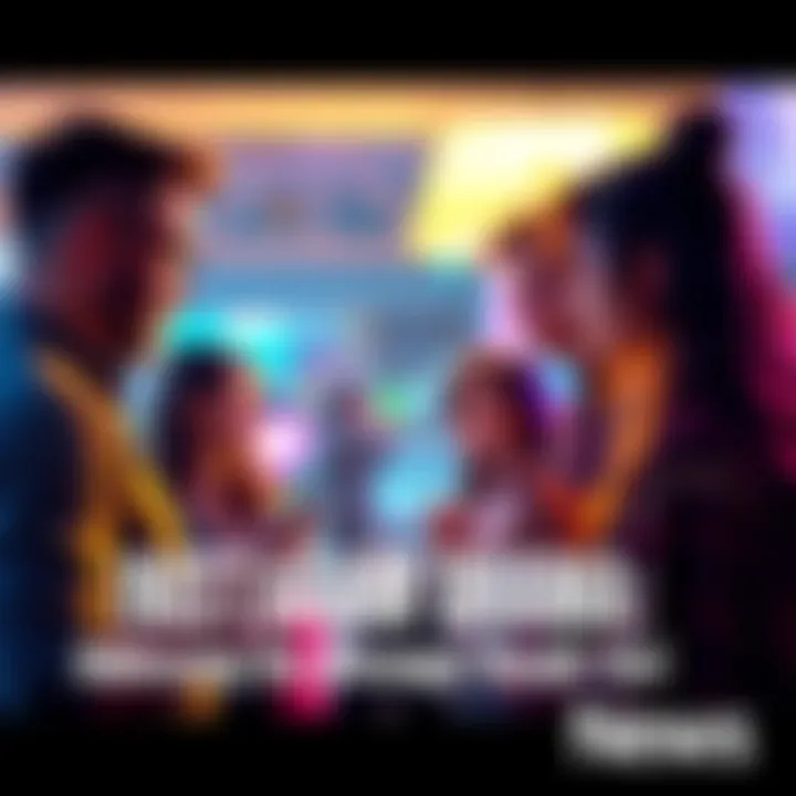 People discussing social media allegations with phones in hand