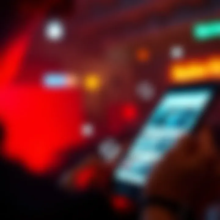 A person scrolling through social media with posts designed to provoke anger and discussions