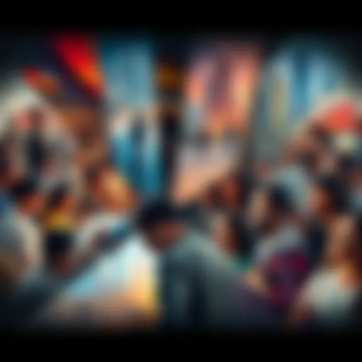 Societal Change Over Ten Years A collage showing various societal changes and technological advancements over the last decade, including people using smartphones, urban development, and diverse communities interacting.