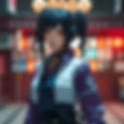 A detailed cosplay of Soi Fon by the cosplayer Sayaka, showcasing her outfit and accessories.