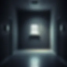 A stark, empty solitary confinement cell with bare walls and a small window, emphasizing isolation and confinement.