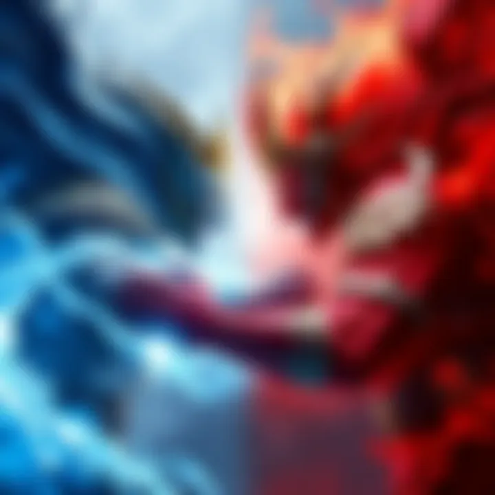Soul King and Scarlet King Battle The Soul King faces the Scarlet King in a dramatic showdown, showcasing their unique powers and abilities.