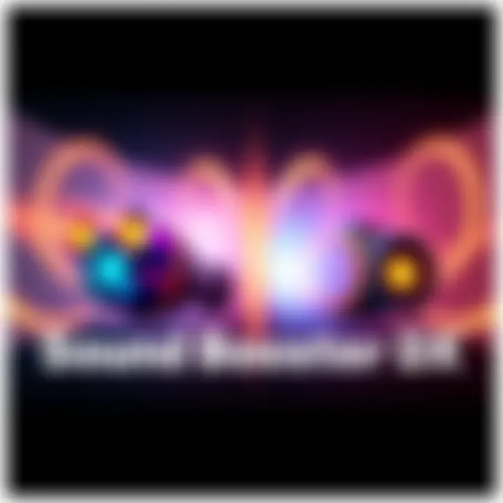 Illustration showing Sound Booster DX and original Sound Booster side by side with skill impact boosts highlighted
