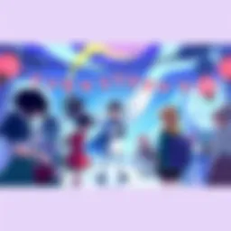 Illustration showing vibrant characters interacting in a colorful setting from Sousou no Raibaru