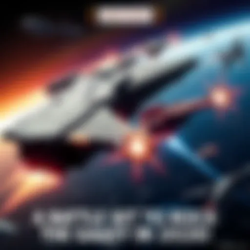 A dramatic space battle with ships engaged in combat amidst stars and galaxies, showcasing the tension and chaos of the upcoming conflict in 2026.