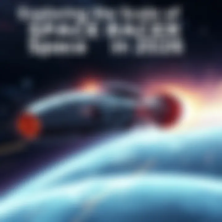 Space Racer in Action A futuristic spacecraft zooms through space, showcasing its sleek design and advanced technology. Stars twinkle in the background, highlighting the vastness of the cosmos.