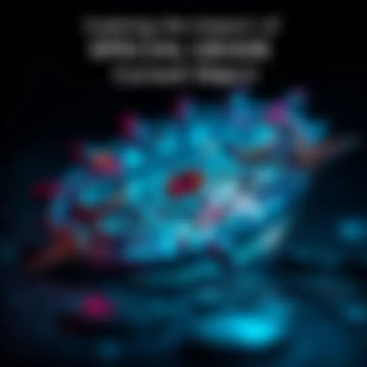 A close-up of a special grade cursed object, showing intricate designs and an eerie glow, set against a dark background.