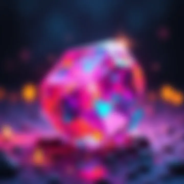 A colorful stone with a sparkling shine to symbolize a special wish for an anniversary