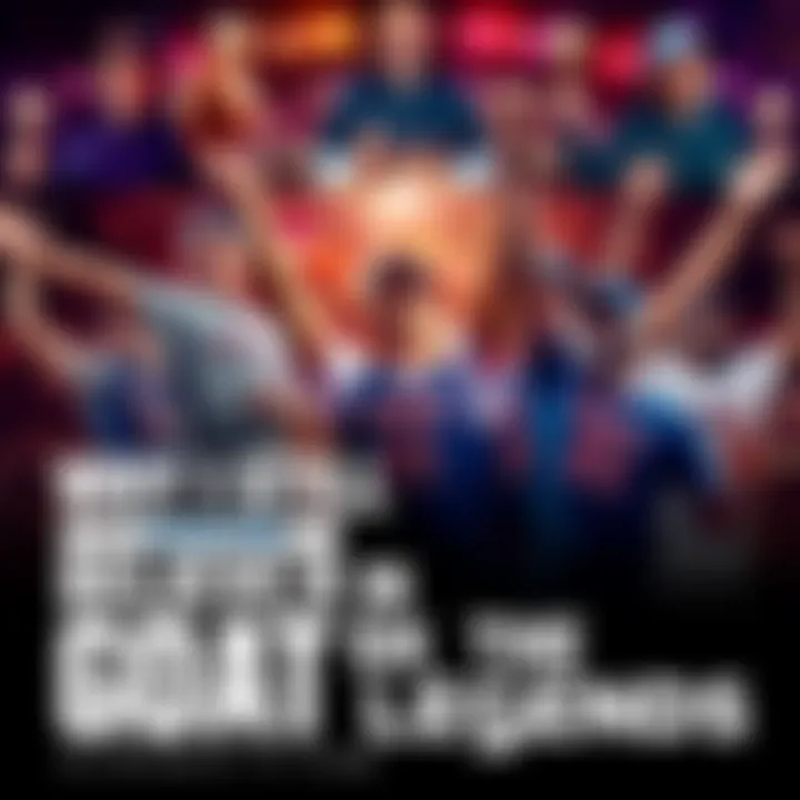 A collage of various sports figures celebrating achievements, showcasing their awards and teamwork, highlighting the essence of greatness in sports.