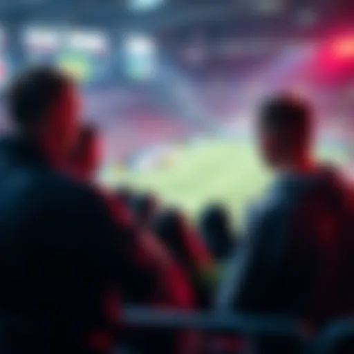 Fans discussing team dynamics and predictions during a sports match