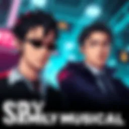 Eisuke Shinoi as Donovan Desmond and Tsukasa Hamasaki as Damian Desmond featured in an announcement for Spy x Family Musical 2