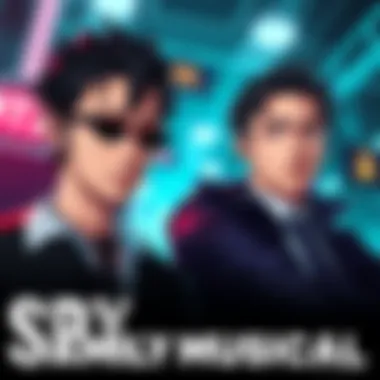 Eisuke Shinoi as Donovan Desmond and Tsukasa Hamasaki as Damian Desmond featured in an announcement for Spy x Family Musical 2