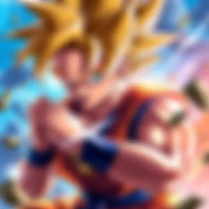 SSJ2 Gohan preparing for battle in Dokkan Battle, showcasing his iconic hairstyle and fighting stance