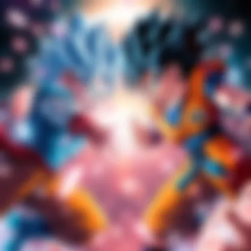SSJ4 characters challenging UI Goku and Blue Evo Vegeta New SSJ4 characters with unique abilities face off against UI Goku and Blue Evo Vegeta in an intense battle scene