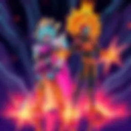 Stands Being Peeled An illustration showing Stands like Crazy Diamond and Hierophant being peeled, with colorful energy radiating from them.