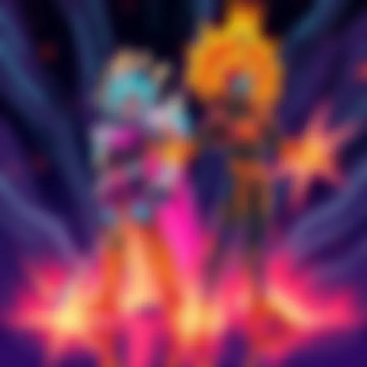 Stands Being Peeled An illustration showing Stands like Crazy Diamond and Hierophant being peeled, with colorful energy radiating from them.