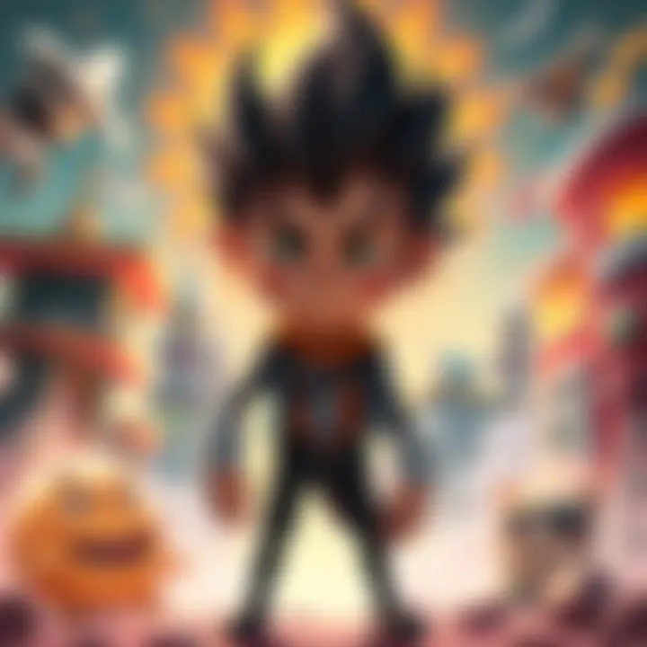 Stanley stands confidently with a determined look, surrounded by elements from Dr. Stone's world, showcasing his unique traits and character design.
