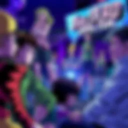 People discussing the first episode of JoJo's Bizarre Adventure: Steel Ball Run, featuring character images and race visuals.