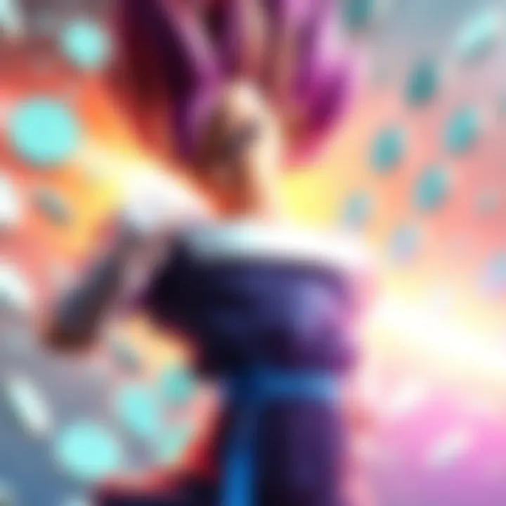 STR SSBE Vegeta showcasing his powerful stance with teal coins in the background.