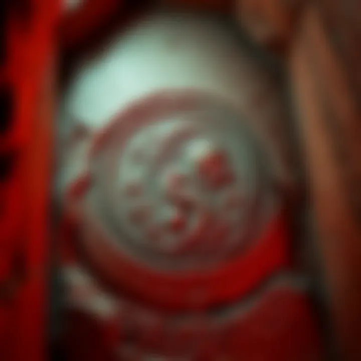 Close-up of a peculiar symbol etched on a wall inside the Paris Catacombs, surrounded by ancient stone.