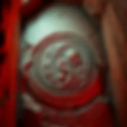 Strange Symbol Found in Paris Catacombs Close-up of a peculiar symbol etched on a wall inside the Paris Catacombs, surrounded by ancient stone.