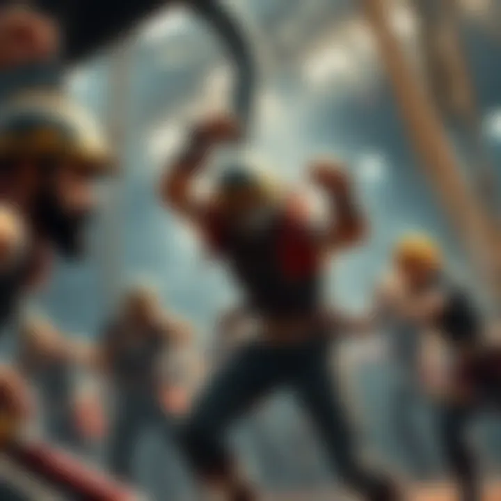 Strawhat Crew Training Members of the Strawhat crew engaged in various training exercises, showcasing their skills and strength.