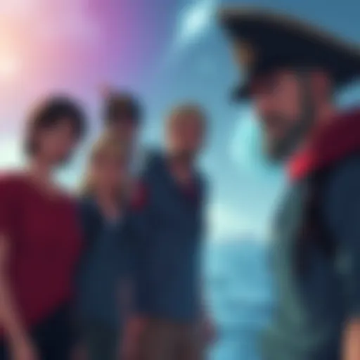 The Strawhat crew members standing together, looking serious and contemplative about their choices, with a tense atmosphere around them.