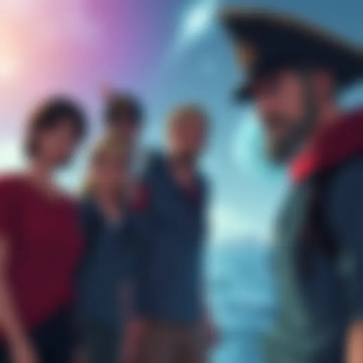 The Strawhat crew members standing together, looking serious and contemplative about their choices, with a tense atmosphere around them.