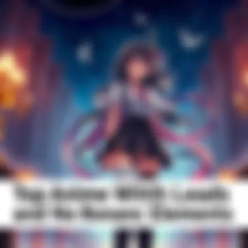Strong female anime character A strong female anime character standing confidently in a fantasy setting, with elements of magic and intrigue around her, showcasing her independence from romance.