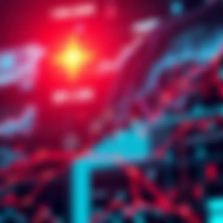 Visual representation of a high-tech algorithm with digital elements and graphs showing user engagement improvement.