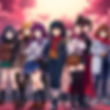 Strong Female Anime Characters A group of anime female characters showcasing diverse personalities and strengths, standing confidently together