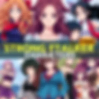 A collage of strong female characters from classic anime shows, showcasing their unique styles and personalities, each character exuding confidence and strength.