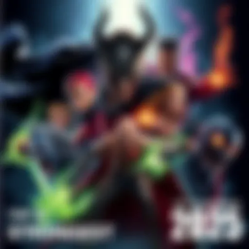 Art depicting the top 10 strongest villains showcasing their powers and influence, each character displaying unique traits and abilities.