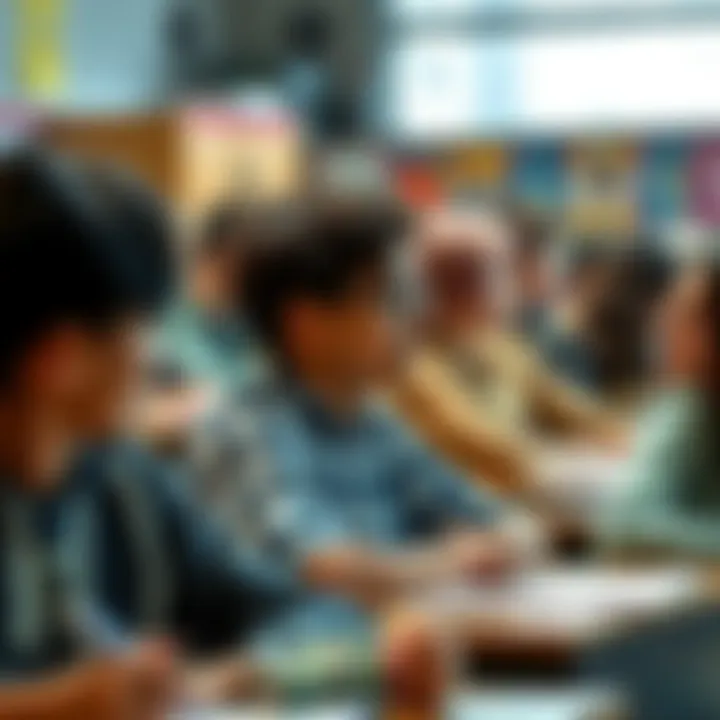 Students in a classroom giving attention to one another A diverse group of students engaging with each other, highlighting some students taking too much attention while others look overlooked