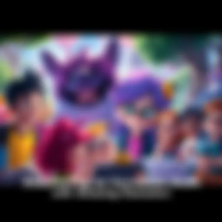 A vibrant scene from the show featuring diverse characters in a colorful world, showcasing their unique traits and lively interactions.