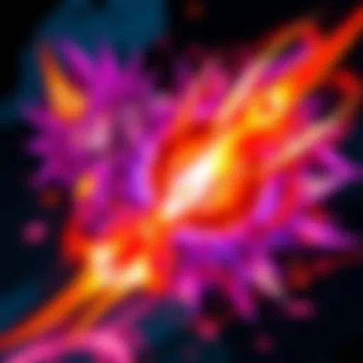 A vibrant impact frame from the Dokkan series featuring bold colors and dynamic designs, perfect for a wallpaper.