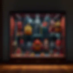 A well-lit display cabinet showcasing various prize figures, highlighting its elegant design and lighting features
