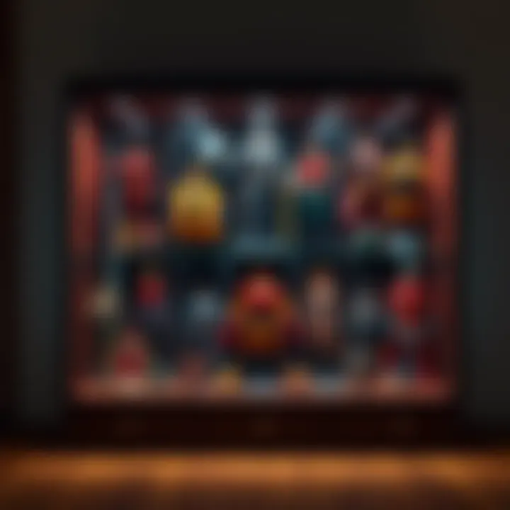 A well-lit display cabinet showcasing various prize figures, highlighting its elegant design and lighting features