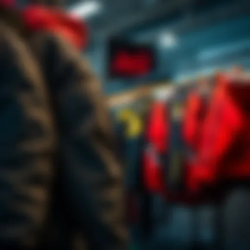 A variety of stylish jackets hanging on display in a shop, showcasing quality merchandise and unique designs.