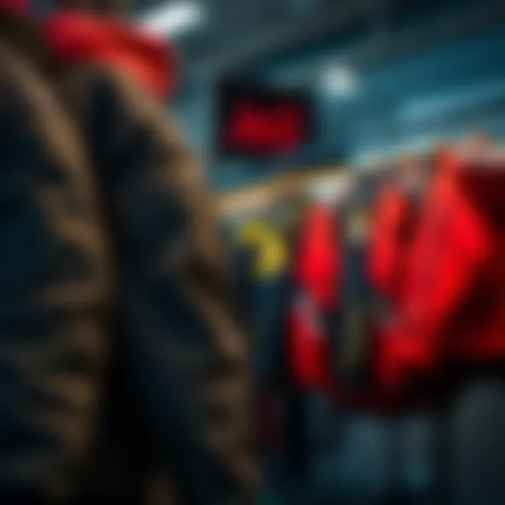 A variety of stylish jackets hanging on display in a shop, showcasing quality merchandise and unique designs.
