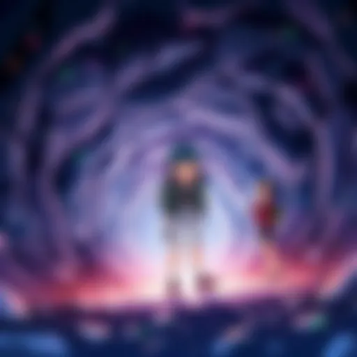 Subaru wakes up in an underground area, separated from his party, looking confused and determined.