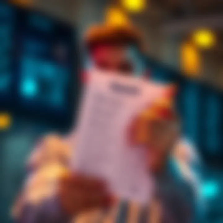 A person holding a checklist with various success strategies written on it, looking determined.