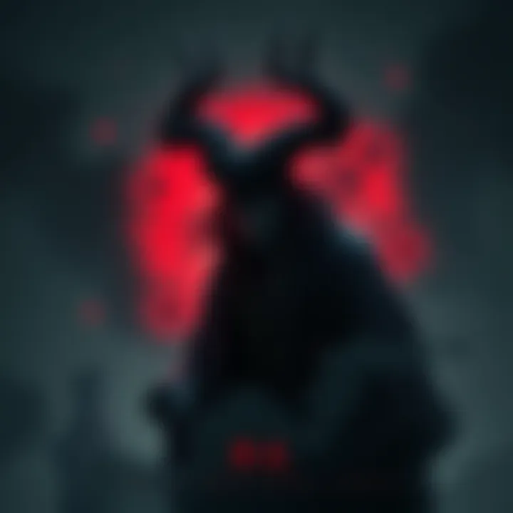 A dark figure representing Sukuna, surrounded by a misty atmosphere, showing emotions of fear and anger, contrasted with shadowy images of Jogo and Mahito in the background.