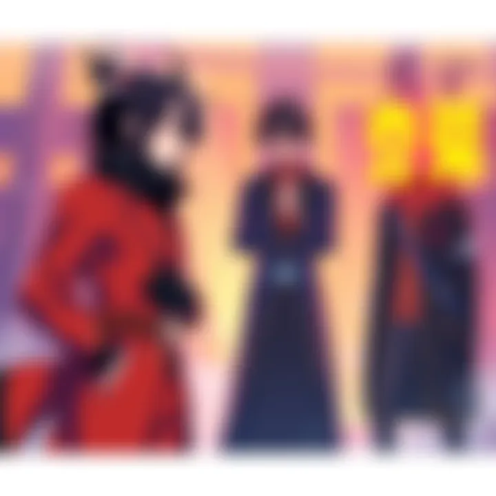 Sukuna stands confidently while Jogo looks frustrated, indicating a conflict in their interaction.