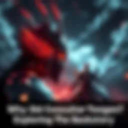 A tense scene with Sukuna facing Tengen, showcasing their intense rivalry and the atmosphere of battle, with dark skies in the background.