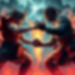 Sukuna and Gojo face off in an intense fight, showcasing their powers and skills against each other.