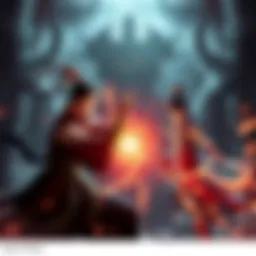 An intense battle scene showing Sukuna with sixteen fingers and Gojo preparing to fight. The background features a dark, dramatic atmosphere emphasizing their powers.