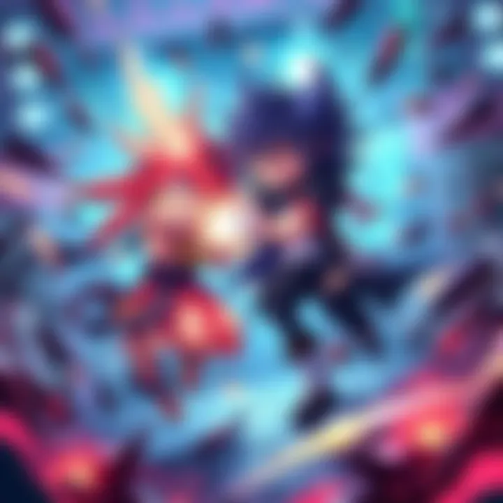Sukuna vs. Pochita Battle Scene Sukuna and Pochita engaged in an intense fight, showcasing dynamic action and energy in a dramatic setting.